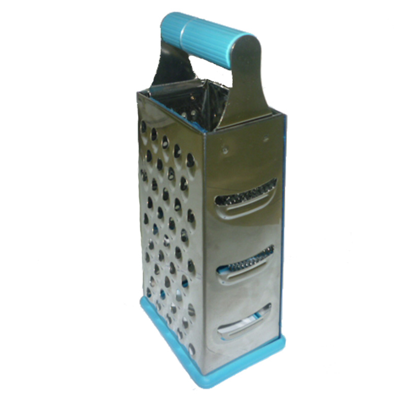 High-quality stainless iron four-sided fruit and vegetable grater, 9-inch four-sided vertical combination grater, multi-functional grater details Picture