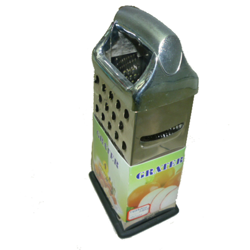 Specializing in the production of high-quality 9-inch silver-plated luxury handle four-sided graters for vegetables, fruits, melons and shreds details Picture