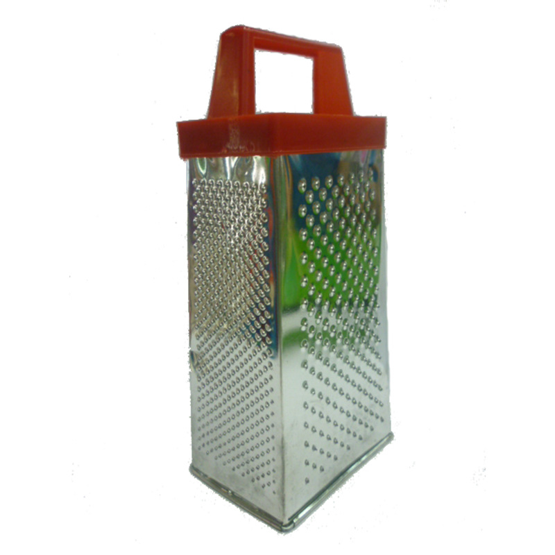 Factory direct sales of multi-functional 9-inch single-color handle four-sided grater kitchen small tool, four-sided cheese and fruit and vegetable grater details Picture