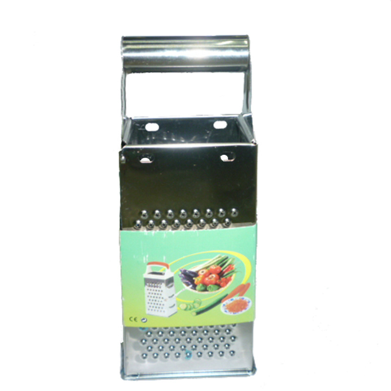 Factory direct sales of high-quality 9-inch steel-handled four-sided grater for fruits, ginger, garlic, potatoes and radishes