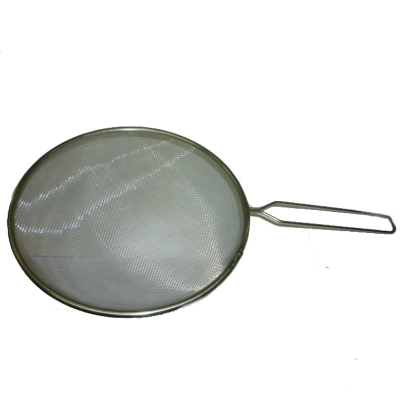Factory direct sales: 18cm earless stainless steel empty handle oil strainer for bird's nest, soy milk and flour, oil strainer for oil scooping details Picture