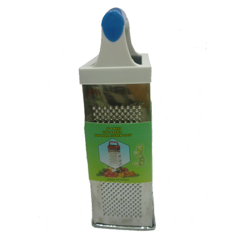 Specializing in the production and sale of 9-inch double-color handle four-sided grater, box-type grater, cheese grater and multi-functional vegetable cutter details Picture
