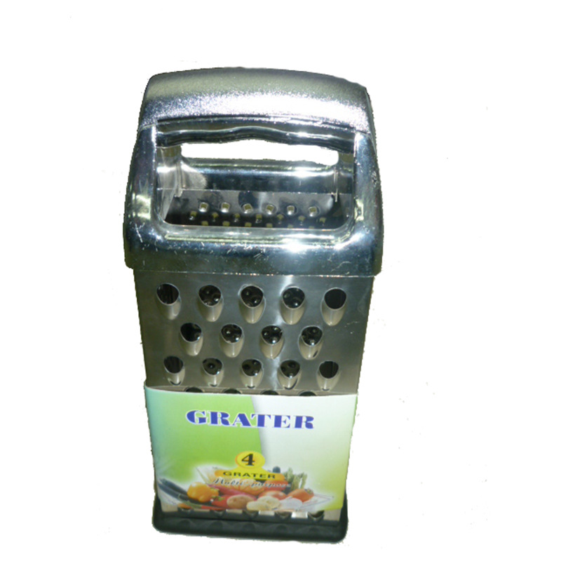 Specializing in the production of high-quality 9-inch silver-plated luxury handle four-sided graters for vegetables, fruits, melons and shreds