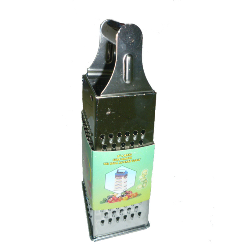 Factory direct sales of high-quality 9-inch steel-handled four-sided grater for fruits, ginger, garlic, potatoes and radishes details Picture