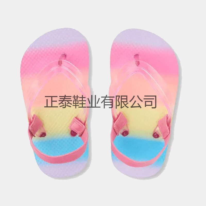 Custom Summer Flamingos Baby Kids Elastic Eva Flip-Flops With Toes Eco-Friendly Slippers details Picture