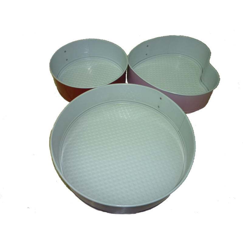Yachuang specializes in manufacturing round heart round 3-piece cake mold sets and DIY baking supplies details Picture
