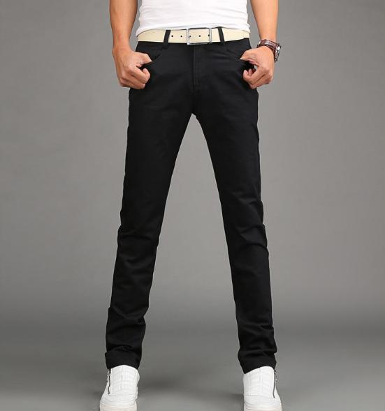 New autumn casual pants for men, slimming straight leg pants, youth Korean-style business pure cotton details Picture
