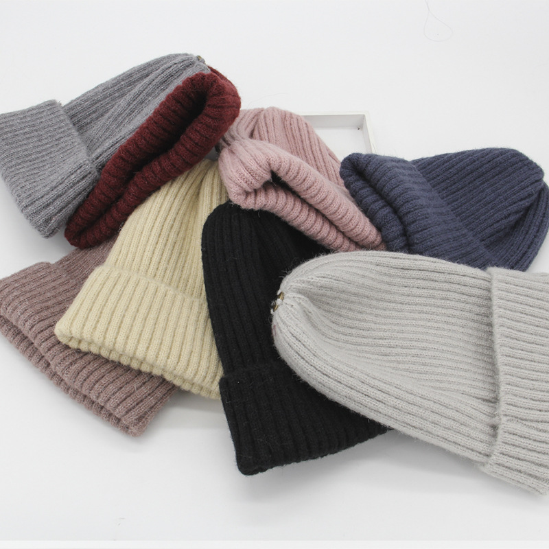Wool blend women's woolen hat, knitted warm hat, autumn and winter warm, fashionable, casual and versatile hat
