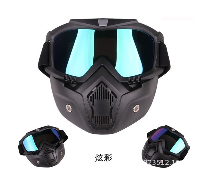 全脸抗冲击战术面罩 户外军迷CS眼镜COS面具产品图