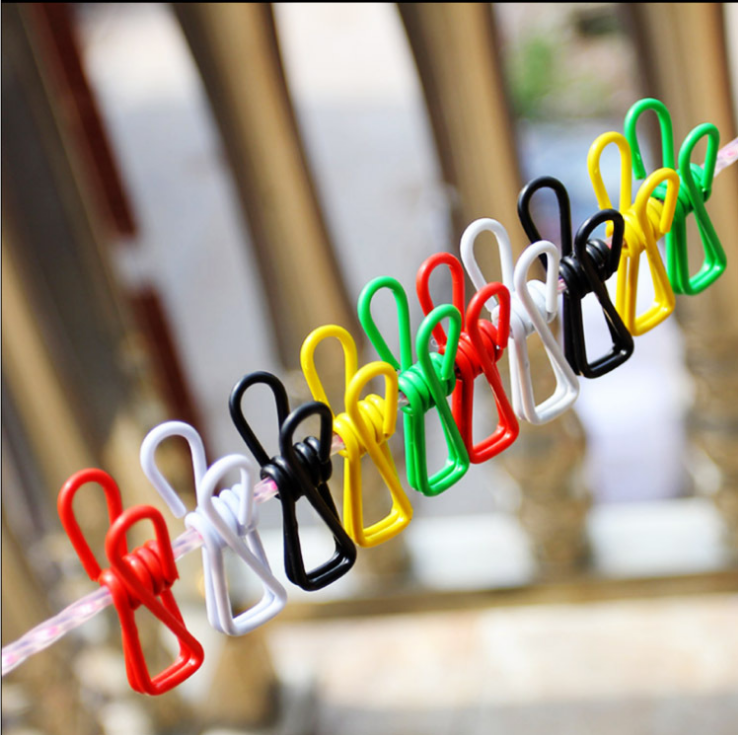 多用途优质彩色单个收纳夹子 强力弹簧晒衣防风夹细节图