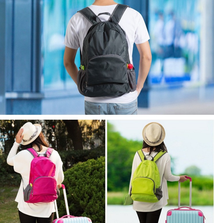 Portable outdoor folding Bag Travel Hiking Bag Waterproof nylon sports Skin bag Backpack Application Scenario