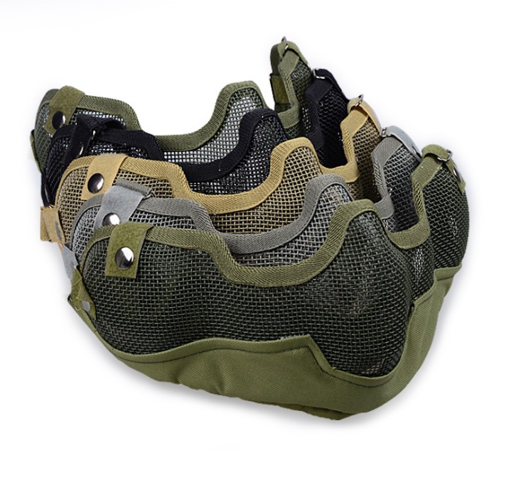 V2护耳战术护脸护耳钢丝面罩 TMC Strike Mask WG射击军迷装备细节图