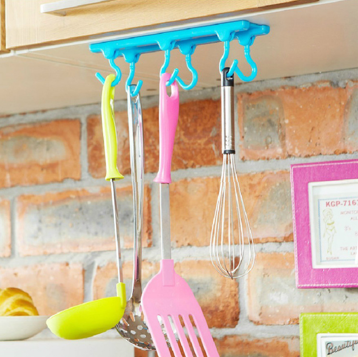 Three-meter kitchen ceiling hooks, hanging cabinets, storage racks, and tableware hangers details Picture