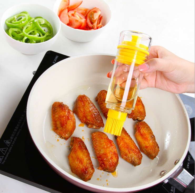 Creative Kitchen Assistant, small oil brush baking tool, multi-functional high-temperature resistant dual-purpose oil brush