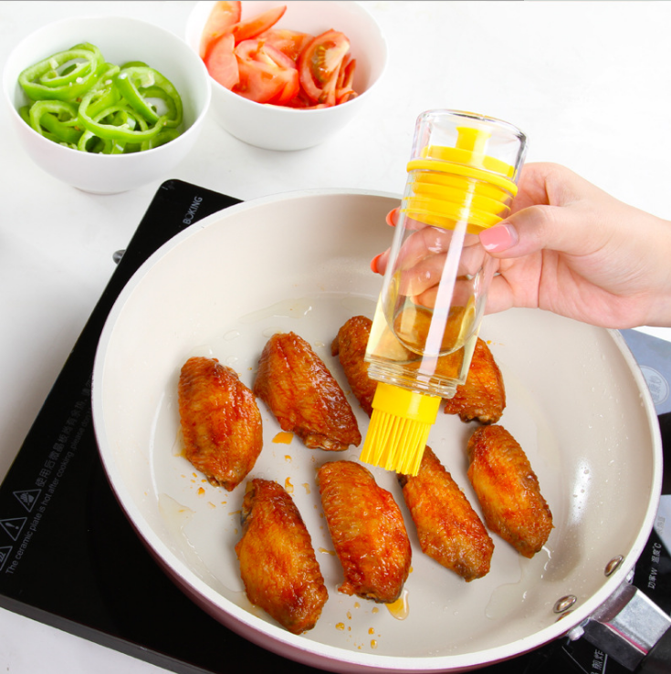 Creative Kitchen Assistant, small oil brush baking tool, multi-functional high-temperature resistant dual-purpose oil brush details Picture