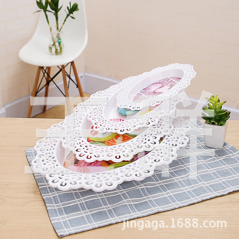 炫彩时尚大号果盘创意沙拉水果盘欧式塑料零食盘干果盘批发