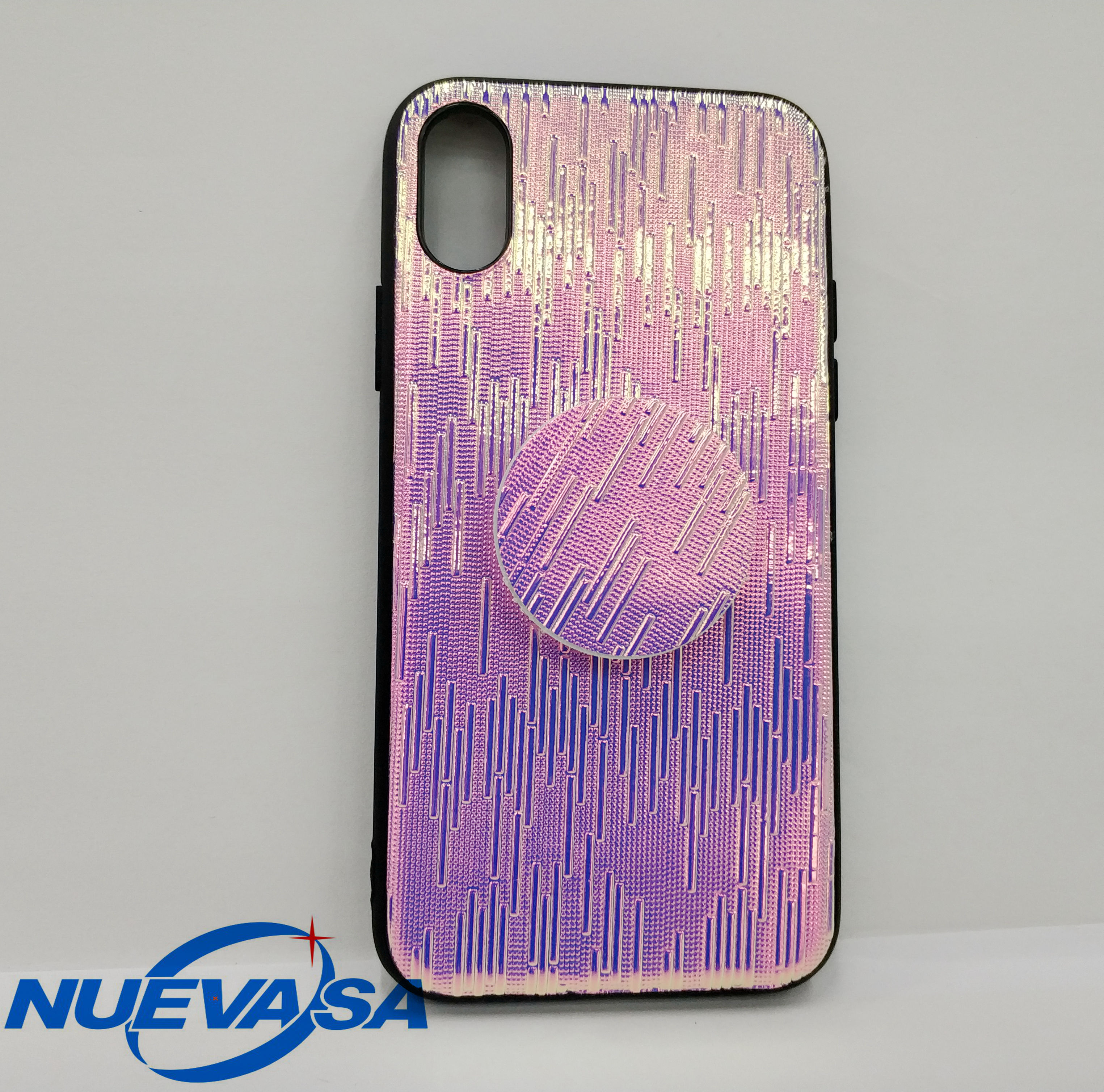 New anti-drop gradient tape round stand PC all-inclusive phone case details Picture