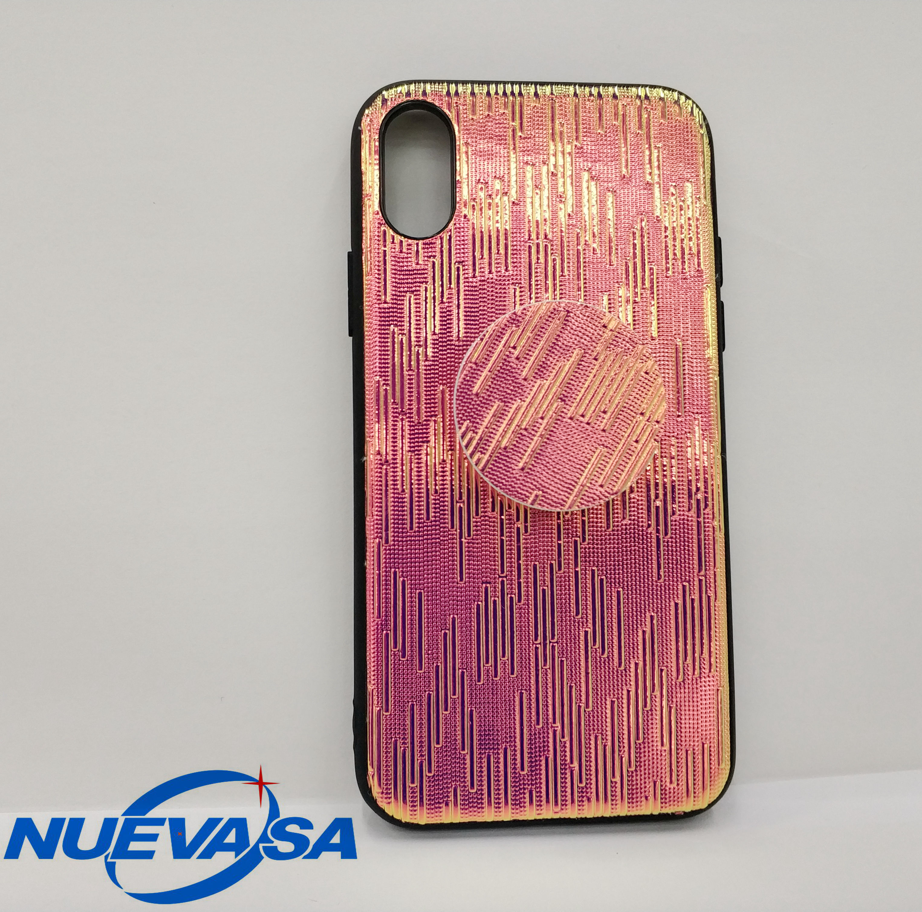 New anti-drop gradient tape round stand PC all-inclusive phone case Specification image