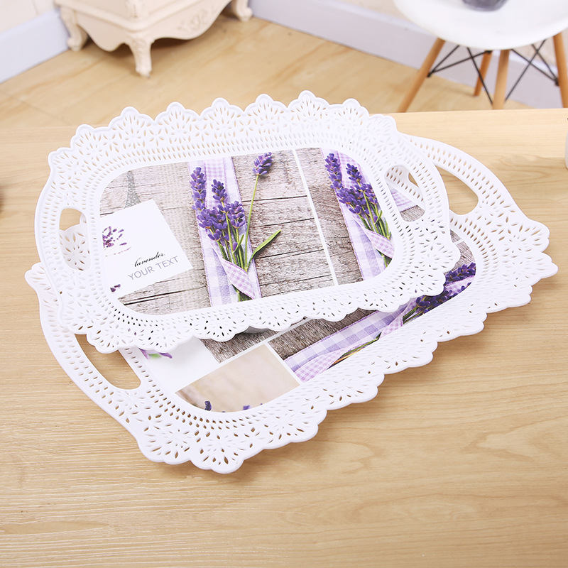 炫彩时尚大号果盘创意沙拉水果盘欧式塑料零食盘干果盘批发带提手