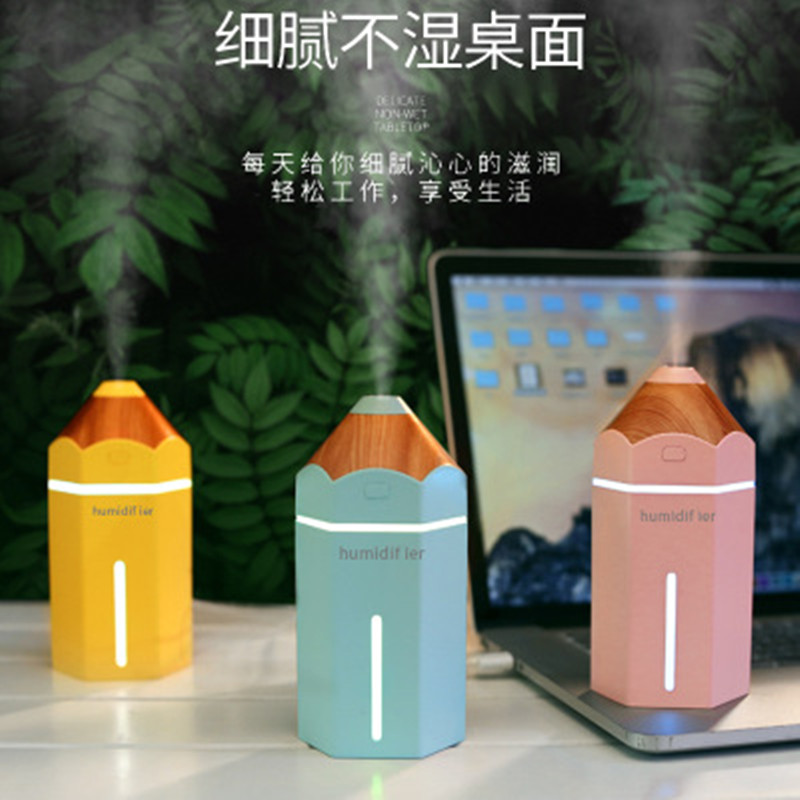 Creative pencil humidifier USB night light spray Water Replenishment device Douyin same style