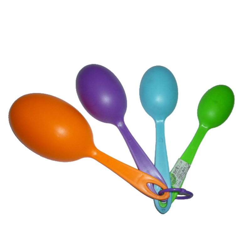 4-piece measuring spoon set, color set, plastic measuring spoon set, kitchen utensils details Picture