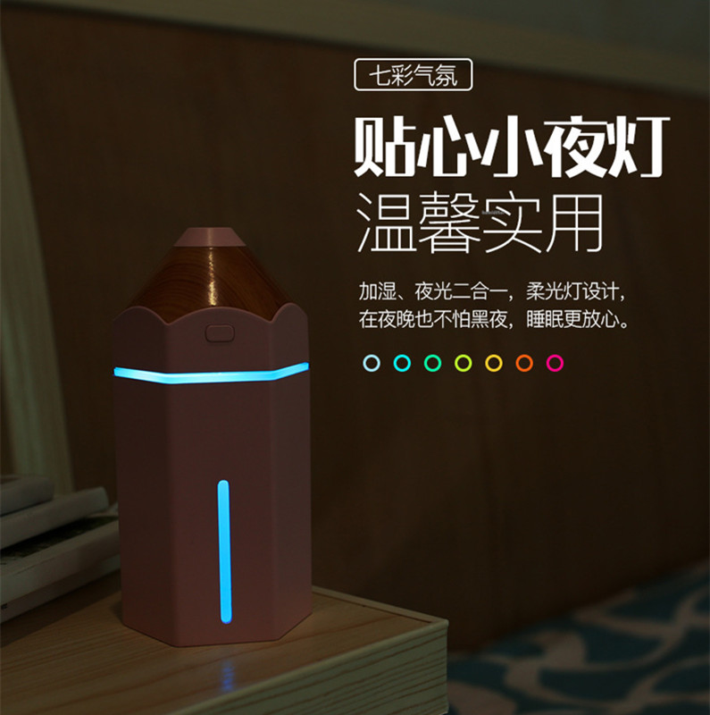 Creative pencil humidifier USB night light spray Water Replenishment device Douyin same style details Picture
