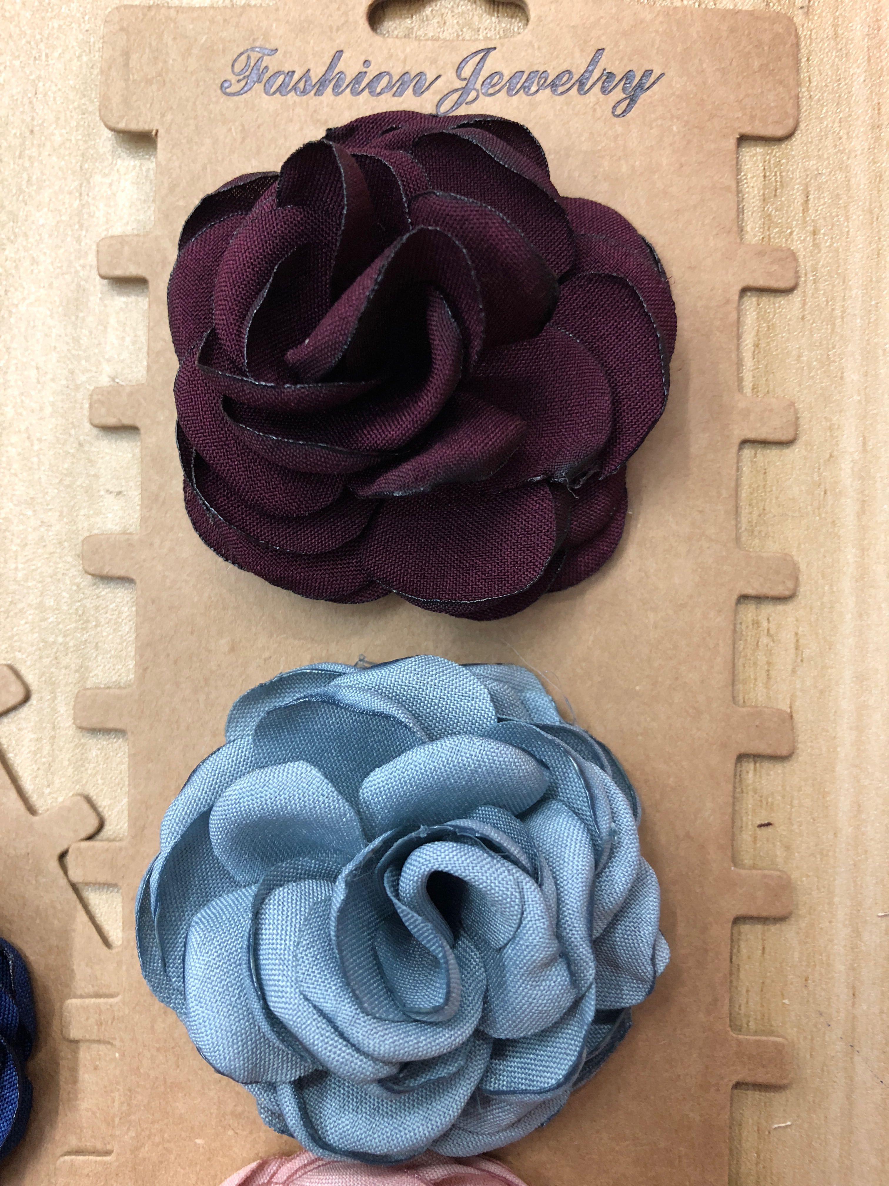 韩版diy布料花朵手工烧花发饰头饰帽子鞋子服装饰品厂家批发产品图