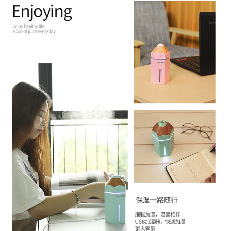 Creative pencil humidifier USB night light spray Water Replenishment device Douyin same style Specification image
