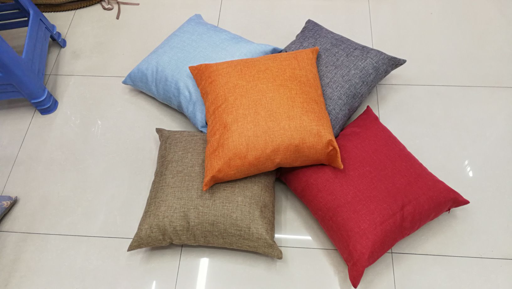 纯色糖果色麻布沙发垫汽车用品抱枕靠垫套