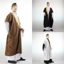 Cotton and linen embroidered Muslim baccalaureate speech gown Arab cape