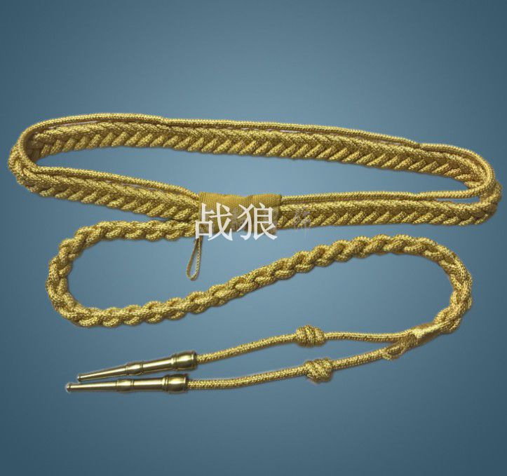 新式07绶带礼服肩绳文工团礼服金黄色绶带高档服装尼龙绳编织带