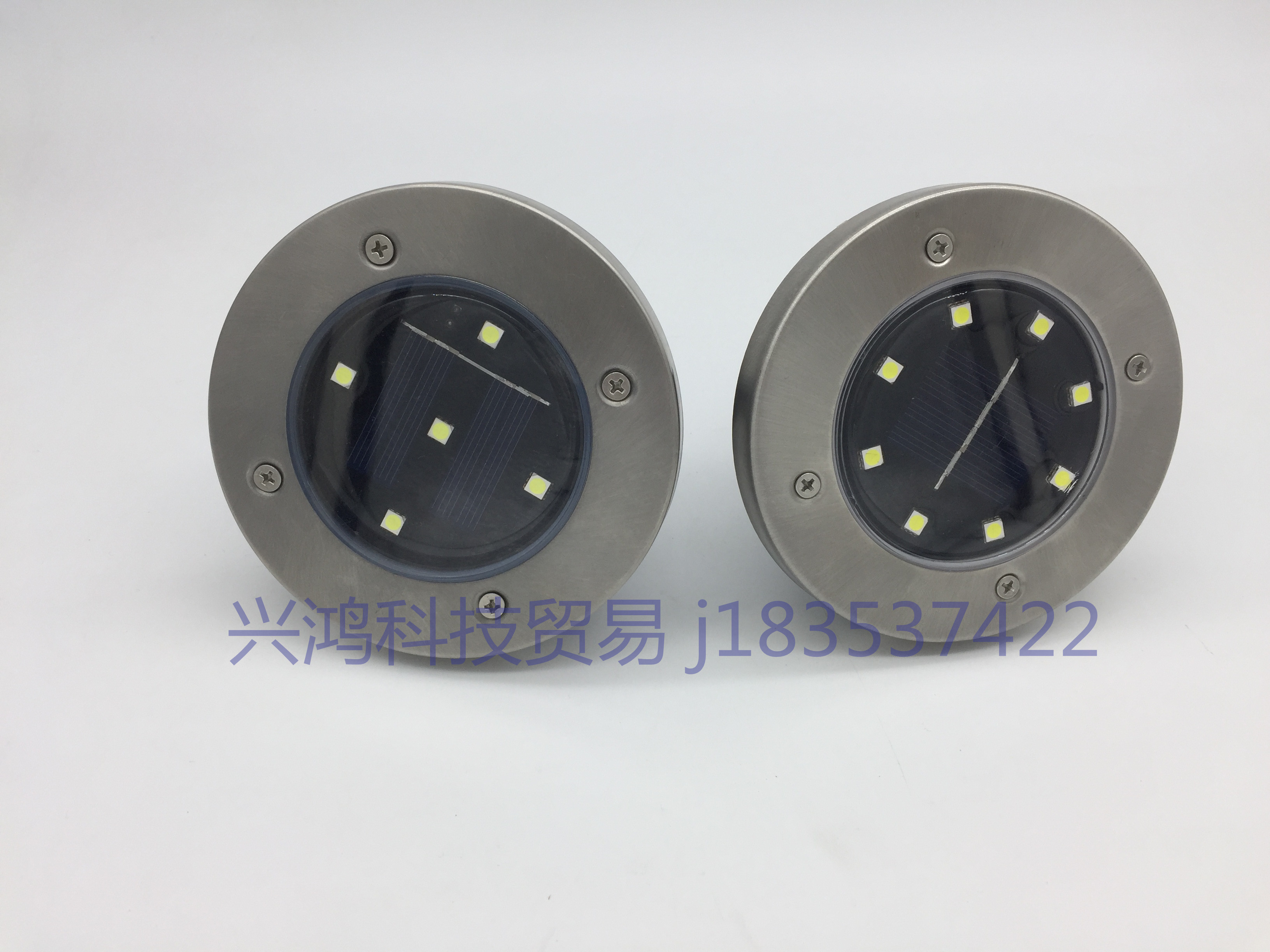 New solar LED buried lamp circular lamp embedded domestic outdoor patio decorative lamp lawn lamp thumbnail