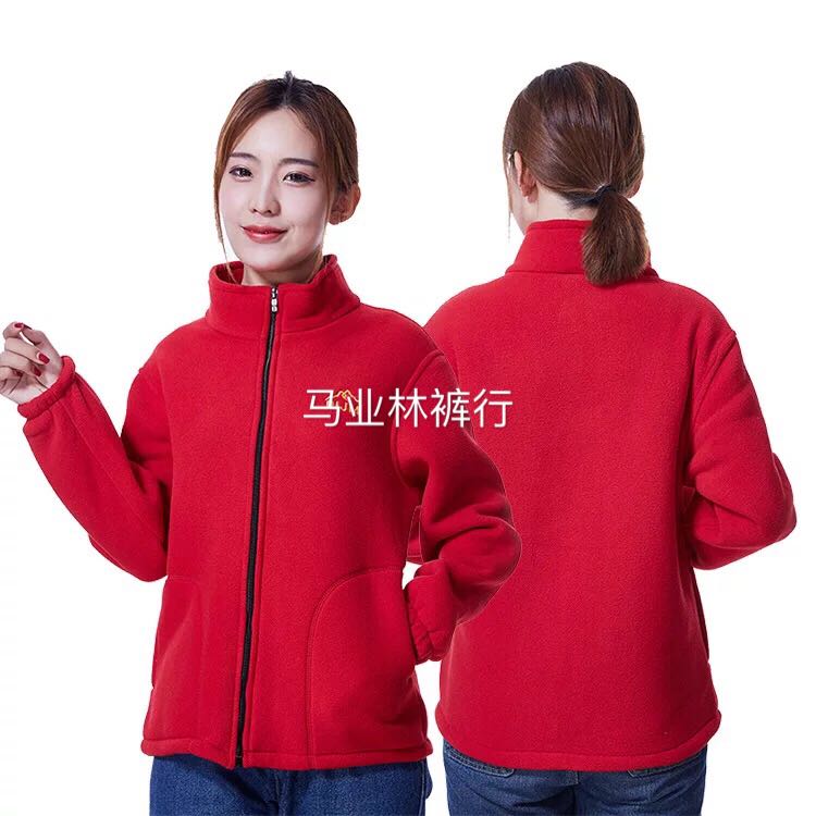 秋冬抓绒卫衣运动装女中老年休闲修身工作服摇粒绒厂家直销