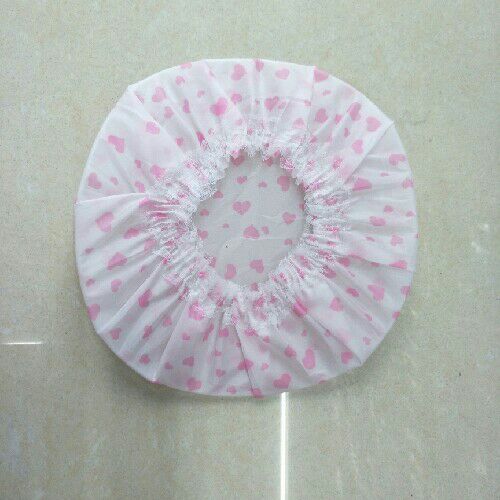 涤丝花边套管浴帽，3个装细节图