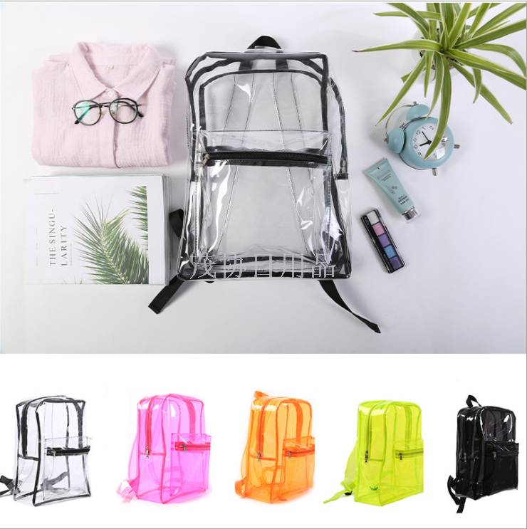 Backpack Transparent basic backpack Plastic backpack Jelly bag