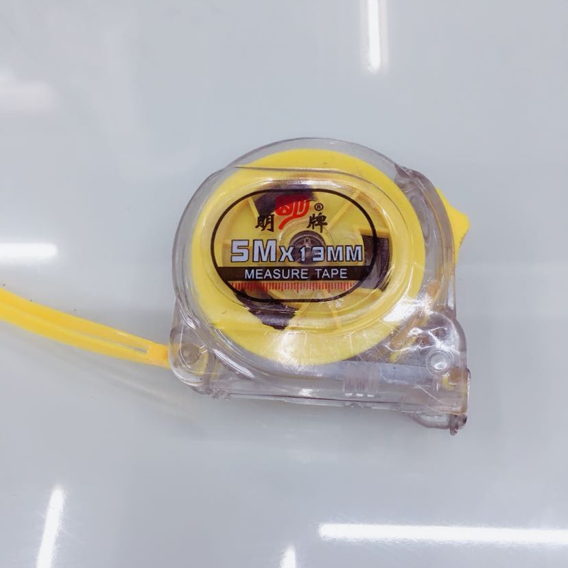 透明卷尺5米 耐磨加厚多功能钢卷尺 高精度测量工具尺