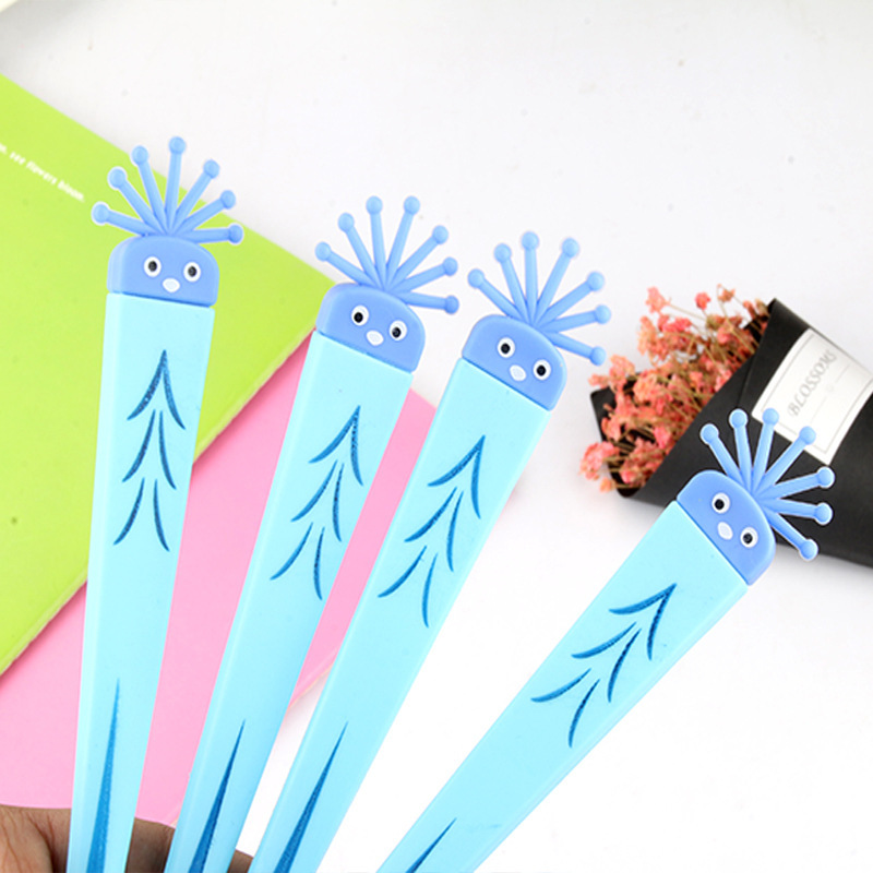 Cartoon creative Afrade Caterpillar Neutral pen Student stationery Black waterborne pen cartoon signature pen