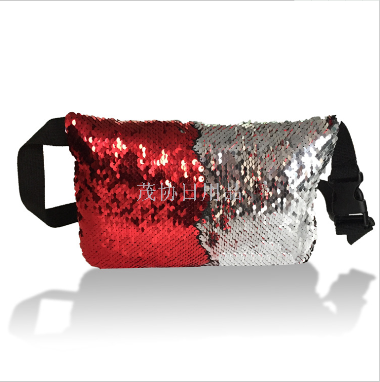 Best-selling mermaid sequined storage bag, popular waist bag on Instagram. Sequined waist bag for export only. For export only details Picture