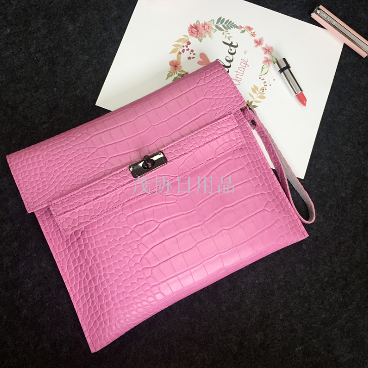 H hand-grabbed bag, hand-held bag, leather pants, packaging bag, trendy women's bag, pu leather fashionable women's bag, makeup storage bag Specification image