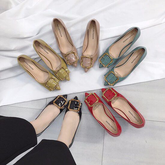 经典经典方扣工作鞋单鞋女鞋细节图