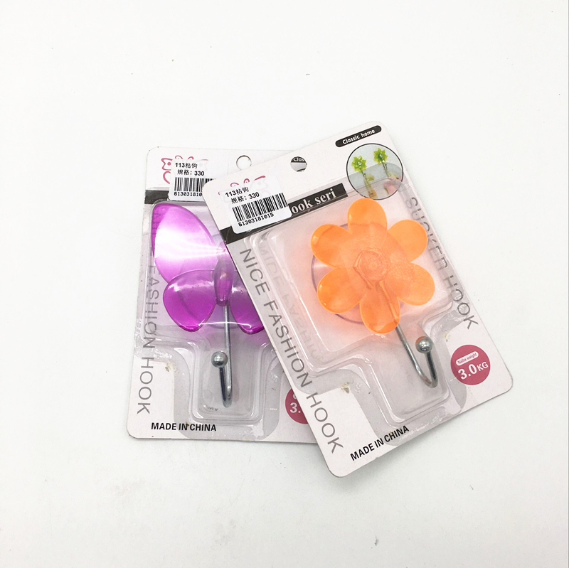 Creative cute bathroom Living room kitchen hooks Stainless steel stainless sticky hooks colorful decorative hooks