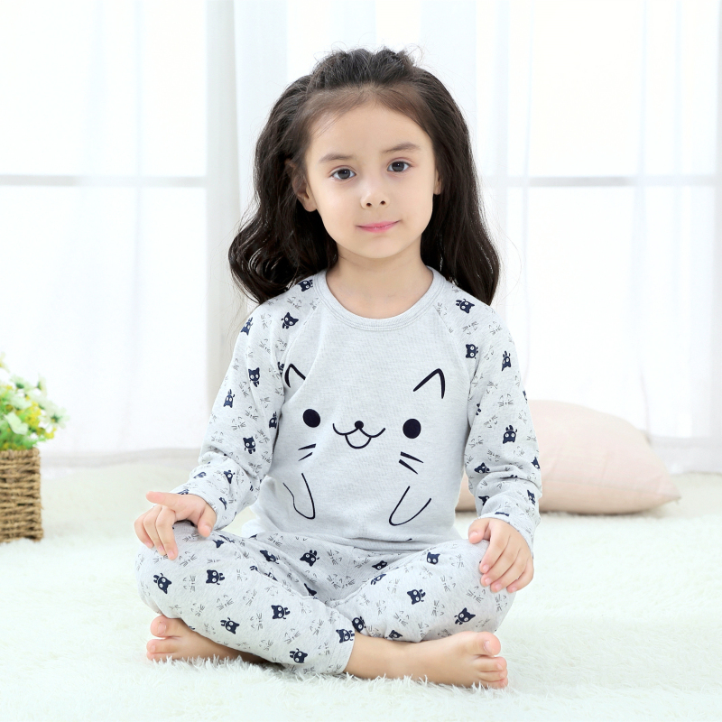 Padded Padded Padded Warm Underwear Set S8019 For Baby Girls