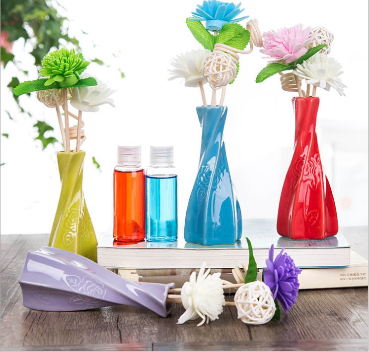 无火香薰精油套装檀香熏香藤条无烟厕所卫生间卧室房间香水