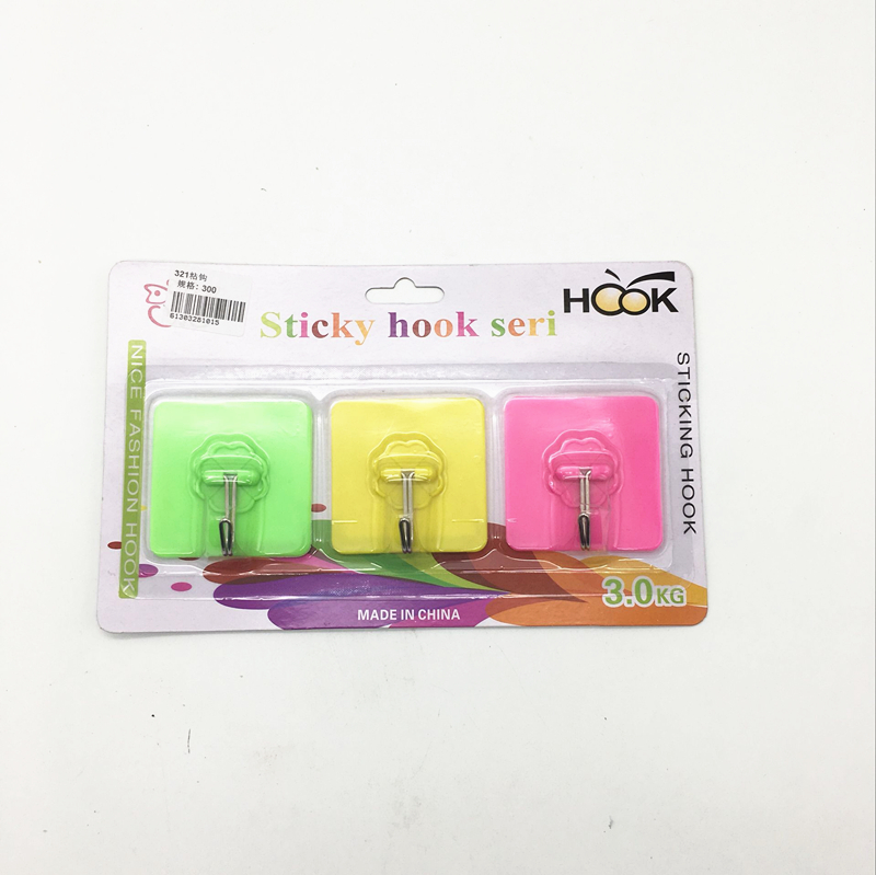 Three punch-free strong adhesive hooks bearing non-trace adhesive hooks Hooks hooks hooks hooks hooks