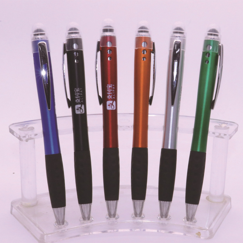 CF-4759春发多功能定制激光刻字发光按动触屏广告金属夹LED圆珠笔