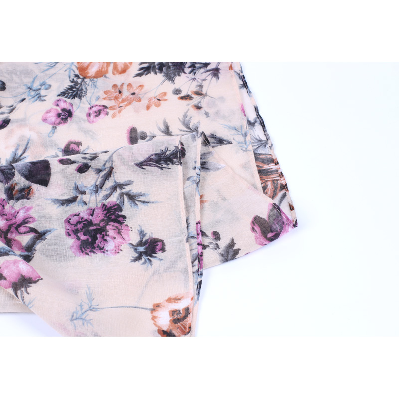 Spring And Summer New Printed Scarf Fashion Long Shawl Sunscreen Beach Towel Female Specification drawing
