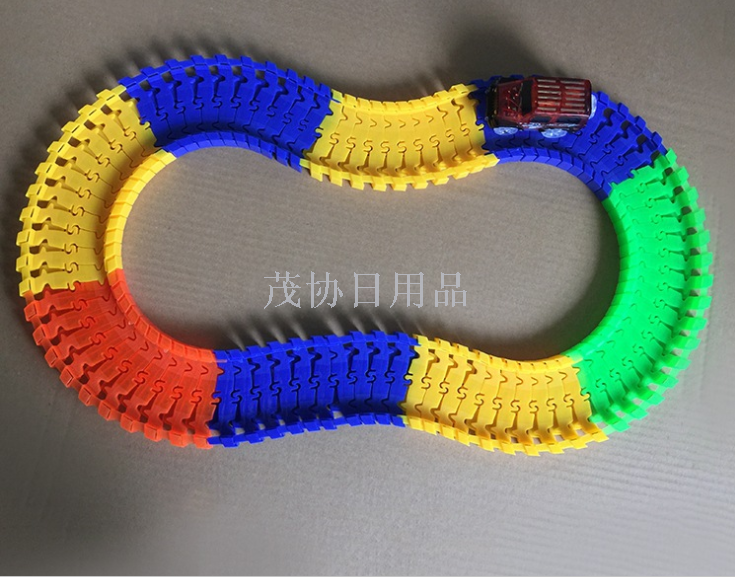 360节 DIY拼装套装 儿童轨道车 电动儿童玩具汽车图