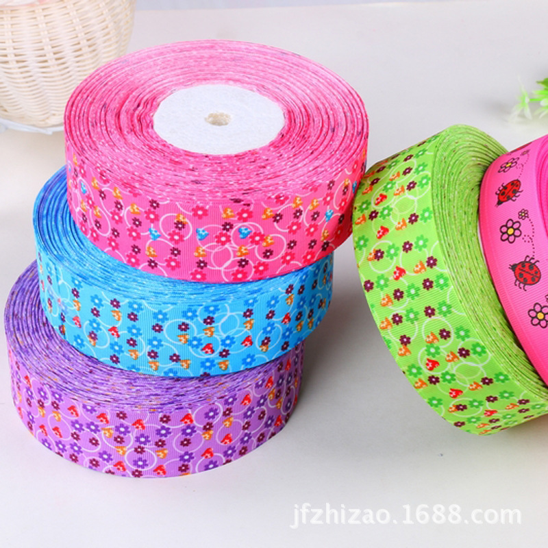 Single-Sided Multi-Pattern Rib Printing With Clothing Accessories Gift Packaging Ribbon Printing Webbing