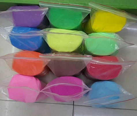 厂家批发染色彩砂 儿童沙画 沙瓶画专用彩沙 婚庆表演许愿沙细节图