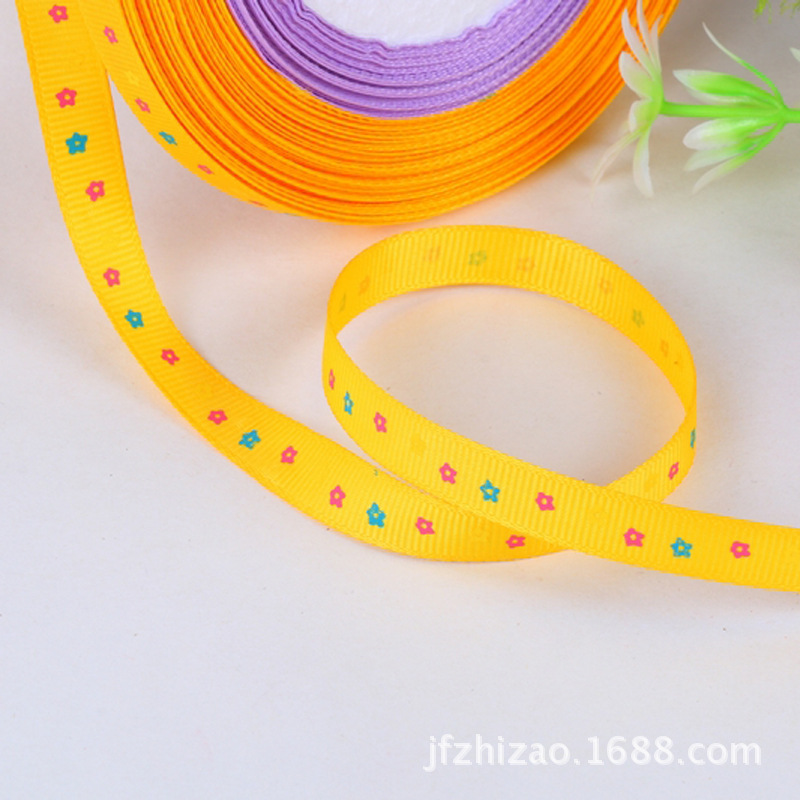 Two-Color Printed Ribbed Printing With Garment Accessories Gift Packaging Ribbon Printing Webbing Specification drawing